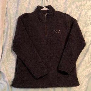 VS PINK SHERPA QUARTER-ZIP